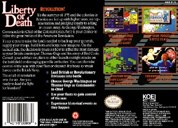 Liberty or Death (USA) box cover back